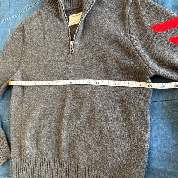 Zadig & Voltaire boy’s Tim Wool Blend 1/4 Sweater Size - Picture 7 of 11